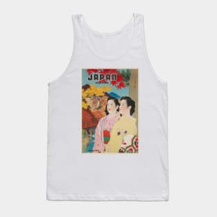 Japan Autumn in Nikko Vintage Poster Tank Top